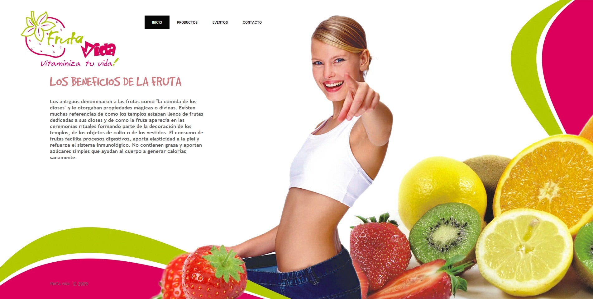 Conception site Web Fruta Vida